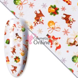 Folii de transfer cu modele de Craciun, Sarbatori de iarna F194